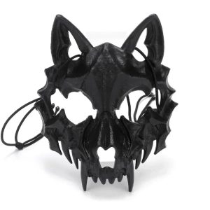 Black Gothic Wolf Skull Mask