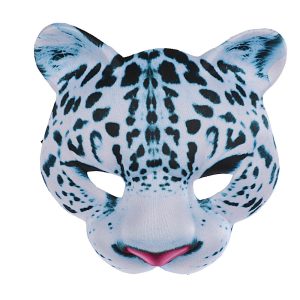 Soft Snow Leopard Padded Animal Mask