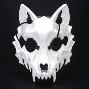 White Wolf Skull Cosplay Mask