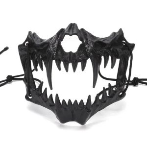 Black Gothic Dragon Jaw Mask