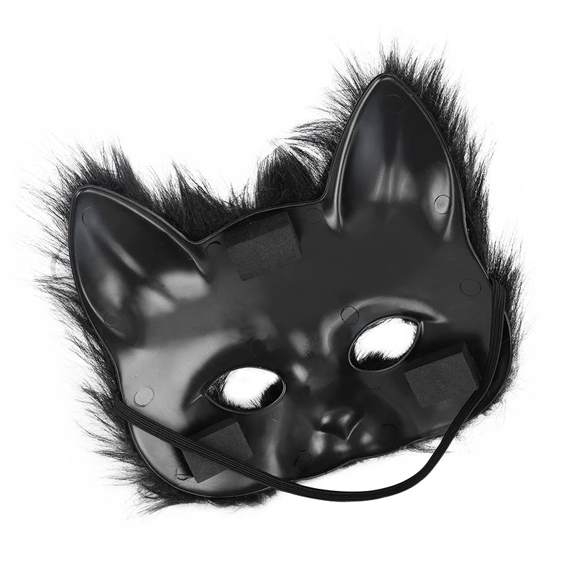 Realistic Reddish-Brown Faux Fur Fox Mask - Image 6