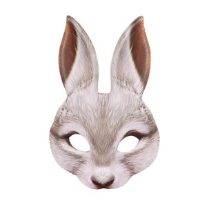 Realistic Grey Rabbit Party Mask