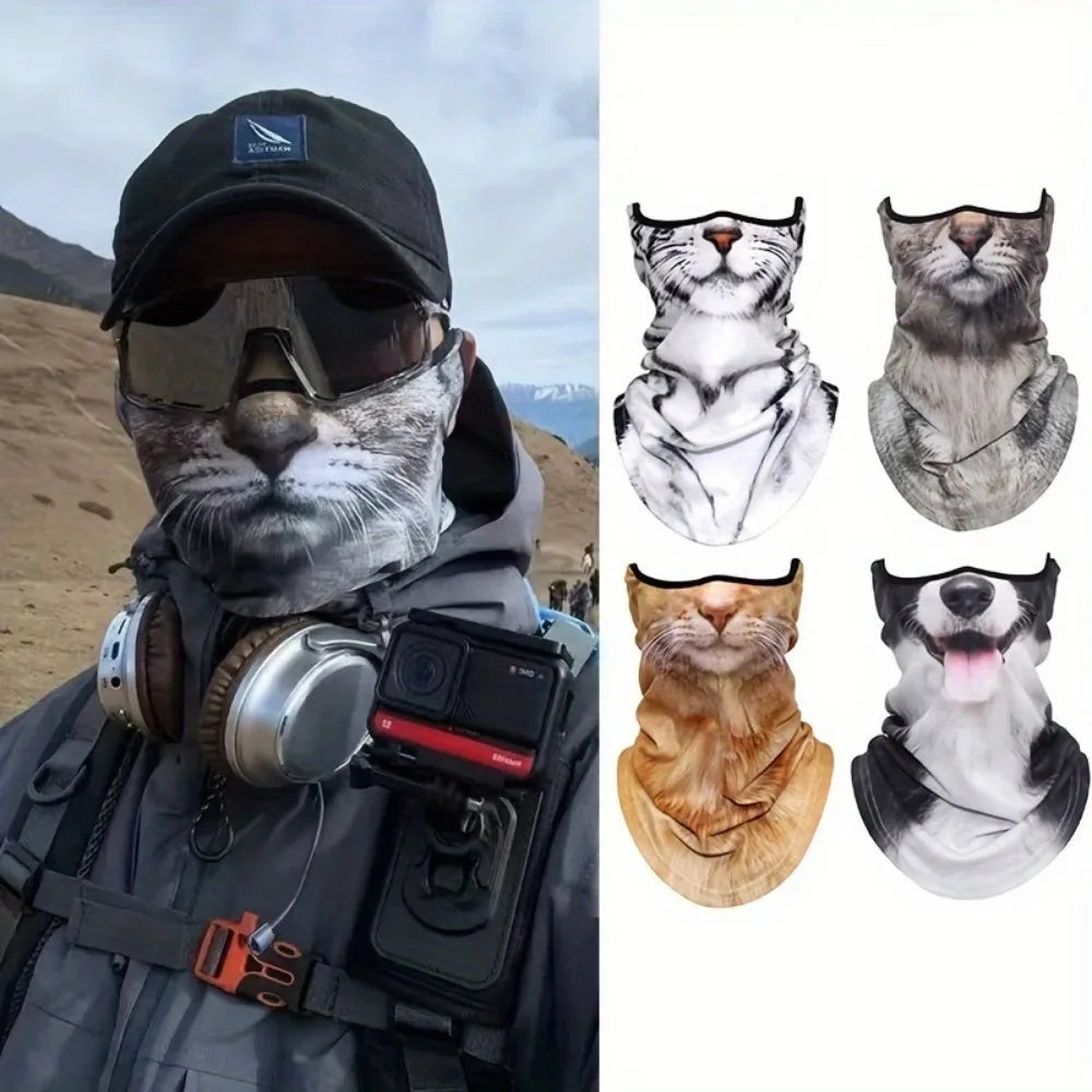 Funny Dog Face Print Outdoor Neck Gaiter - Image 2