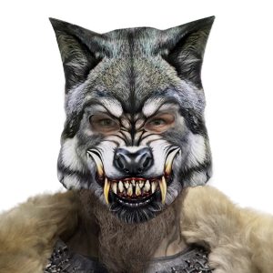 Fierce Realistic Werewolf Mask with Fangs