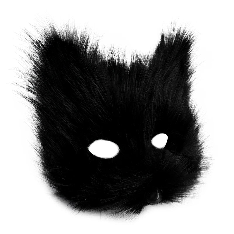 Realistic Reddish-Brown Faux Fur Fox Mask - Image 5