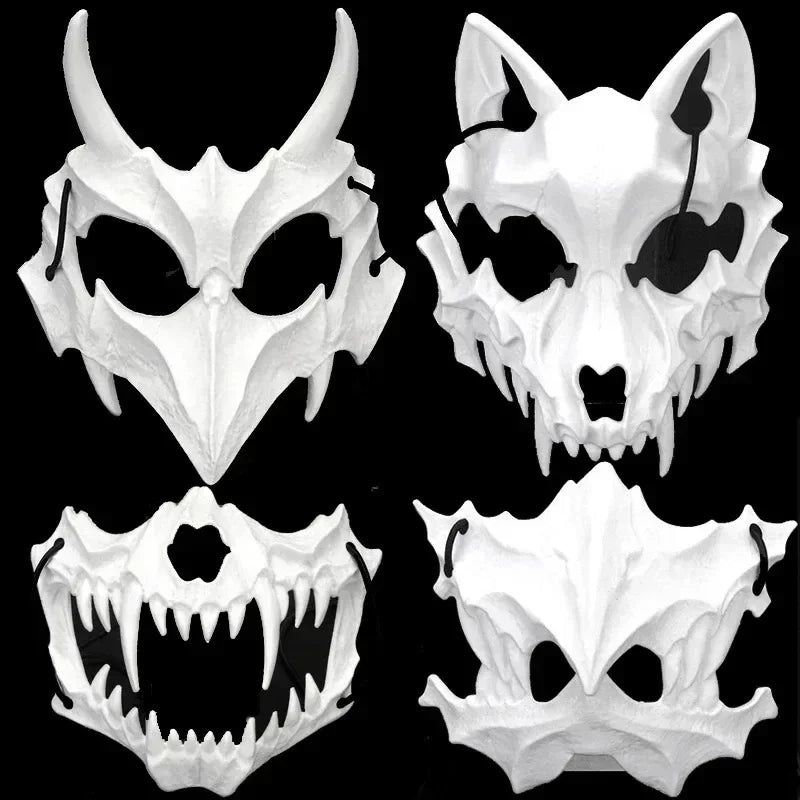 Monster Fanged Off-White Jaw Mask - Image 6