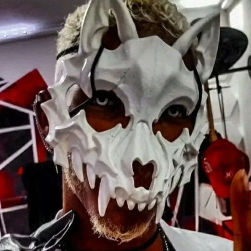 Black Gothic Wolf Skull Mask - Image 5