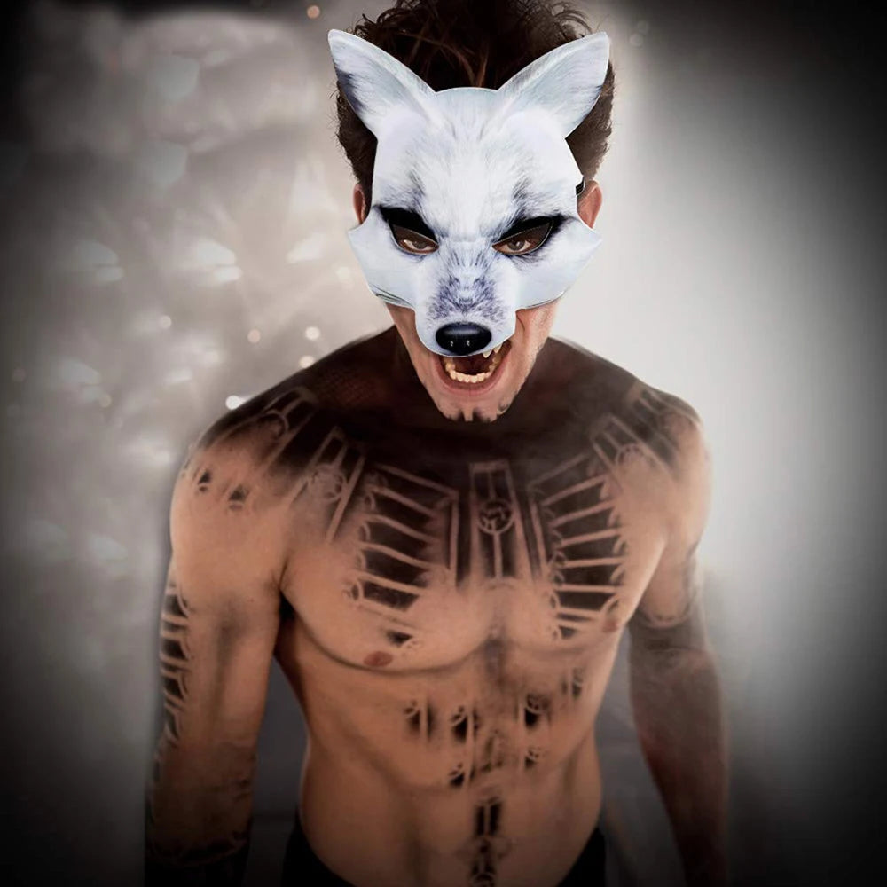 Realistic Grey Rabbit Party Mask - Image 5